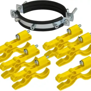 Markenware Zubehör für Elektrozaungeräte 1x Rohrschelle plus 6x Dachklammer