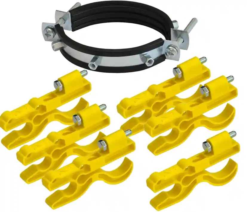 Markenware Zubehör für Elektrozaungeräte 1x Rohrschelle plus 6x Dachklammer