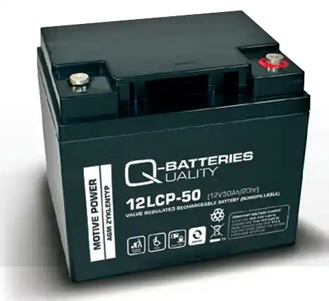 Jetzt Kaufen 12V Bleiakku 12V 50Ah Q-Batt OEM 198x171x166mm M6 Schrauben