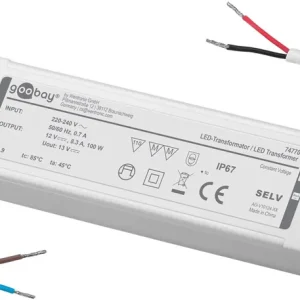12V LED Netzteil 12V 100W 8,3A IP67 Indoor Oudoor SELV MM-Zeichen Kostenloser Versand