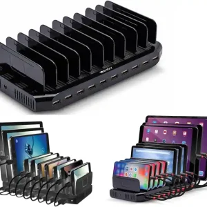 Weltweiter Versand 10fach USB Ladestation für Tablet Handys Sammelstelle Ladestation mit Halterung