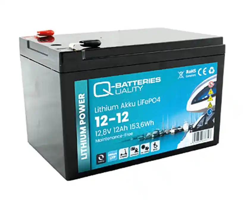 12V Akku LiFePO4 Lithium 12,8V 12Ah Abm 151x99x92mm 4,8mm Kontakte Preisreduziert