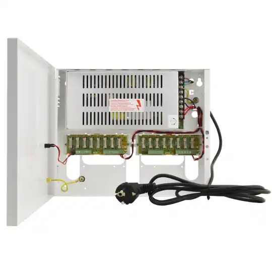 12V Netzteil 12V 16A 200W im Wandgehäuse 16x 12V Industrie oder als Kameranetzteil Preisknaller