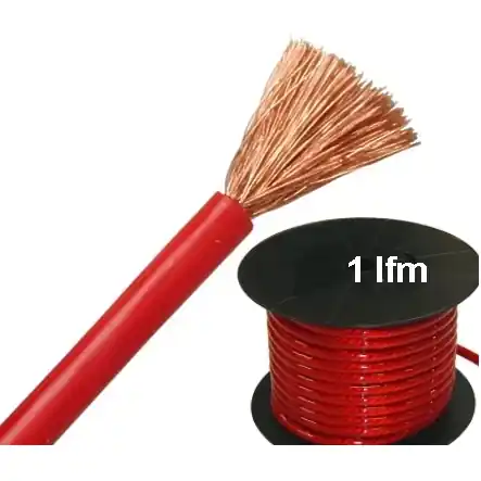 16qmm Kabel FLY 1adrig hochflexibel 99,9% Kupfer OFC ROT je lfm Original
