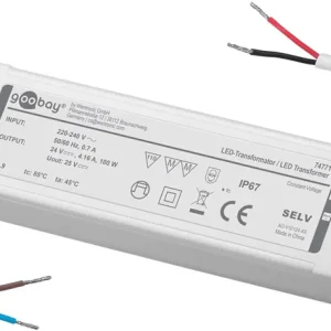 24V LED Netzteil 24V 100W 4,16A IP67 Indoor Oudoor SELV MM-Zeichen Ab Werk
