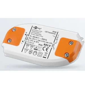 24V LED Trafo 230V bis 8Watt LED Konverter SELV MM-Zeichen flache Bauform nur 19mm Höhe Heute Kaufen