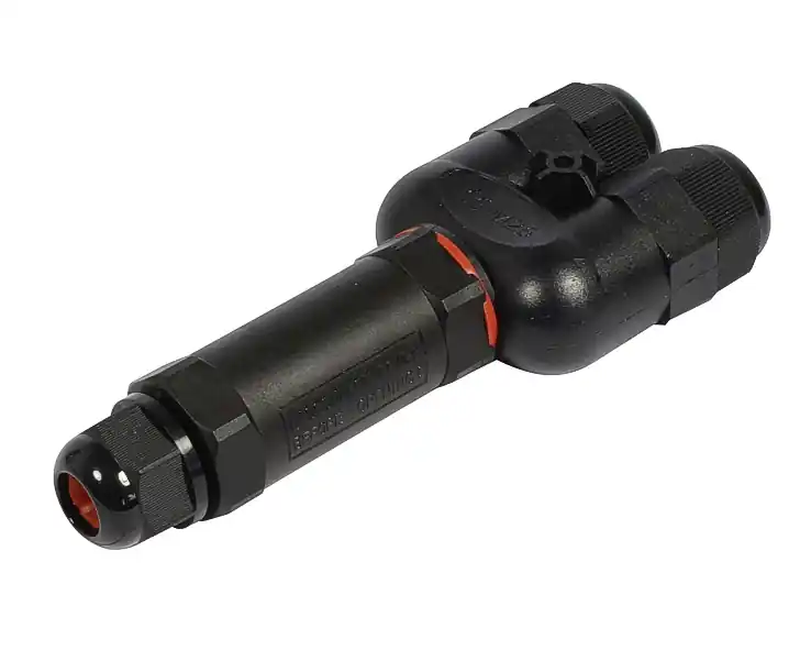 Exklusiv 3fach Verteiler wasserdichter Kabelverbinder 3pol IP68 Garten Aussenbereich Erdreich
