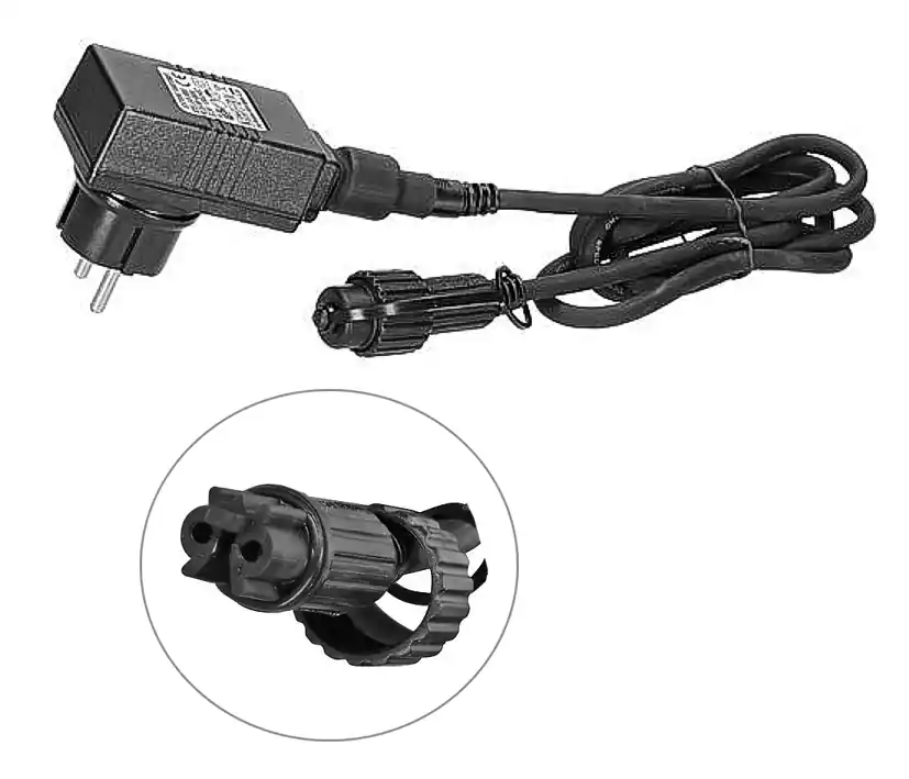 Markenware 24V Trafo LED Ersatztrafo 24VDC bis 9,6VA 400mA IP44 für LED Lichterketten