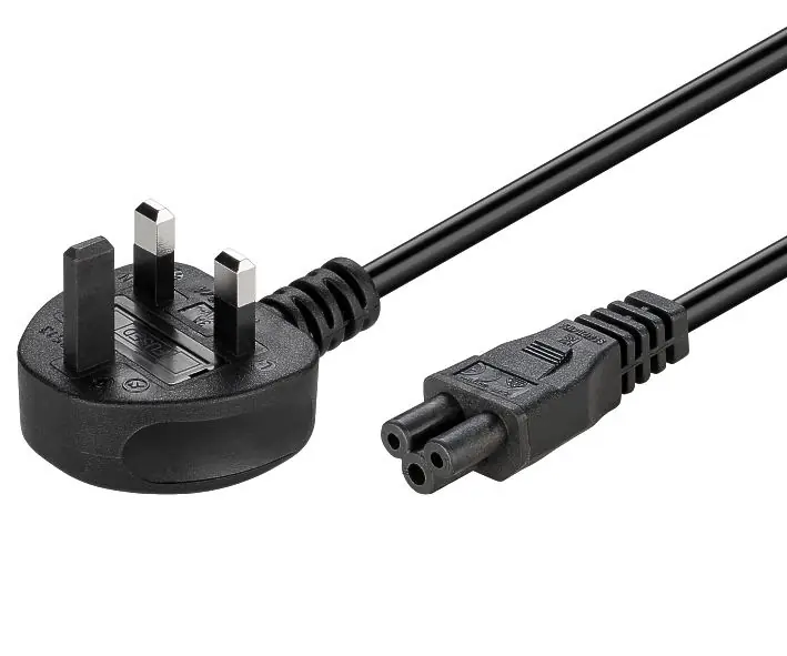 Heißes Angebot 2m Netzkabel British UK GB Stecker 3A Fuse auf IEC320 C5 MickyMaus Stecker