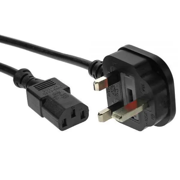 2m Netzkabel British UK GB Stecker 5A Fuse auf Kaltgeräte Preiswert