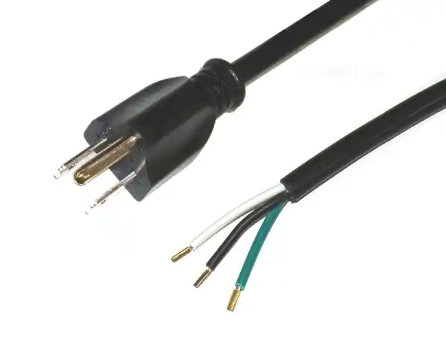 Handgefertigt 2m USA Netzkabel 3pol auf offenes Ende NEMA 5-15P USA Stromkabel