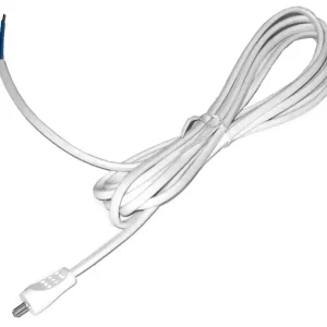 3m Trafokabel mit Strich-Punkt Stecker in Weiss Sonderaktion