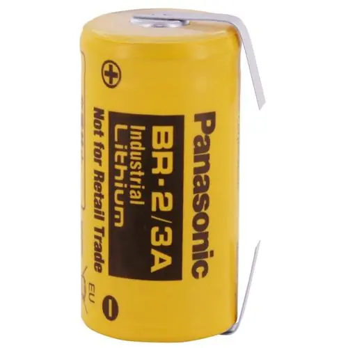 3V Batterie Lithium BR2/3A mit Lötfahnen 17x33mm Neue Ware
