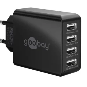 Must-Have 4-fach USB Netzteil für Handy Smartphones Tablets max 30W Ladeleistung