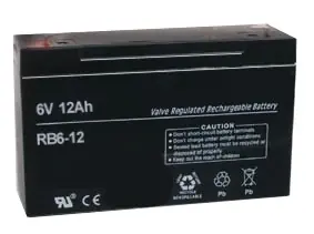 6V Bleiakku 6V 12Ah Abm 151x50x94mm Zertifiziert