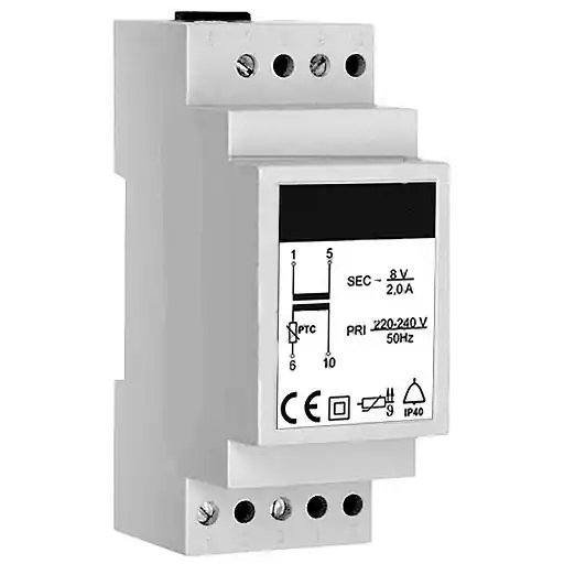 8V Klingeltrafo Hutschiene 8VAC 16Watt 2A Hutschienentrafo Kostenloser Versand