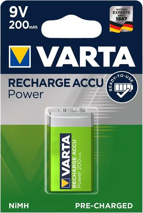 Original 9V Akku NiMH 200mAh 9V Block Akku