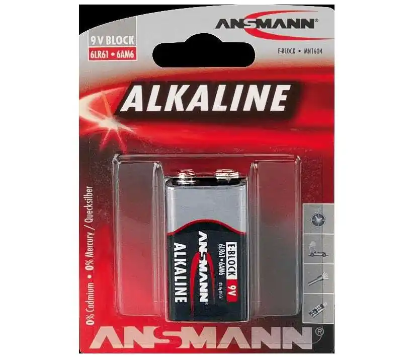 Must-Have 9V Batterie Alkaline E-Block 6LF22 9V Block RedLine