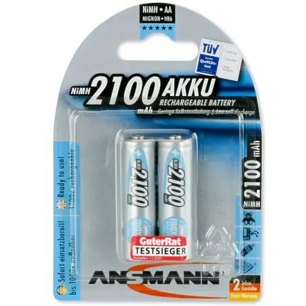 Billig AA Mignon Akku 2100mA NiMH maxE 2er Pack