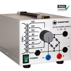 ACDC Labornetzgerät 2-14V 3A RiSU konform Trenntrafo mit Anzapfungen Markenprodukt