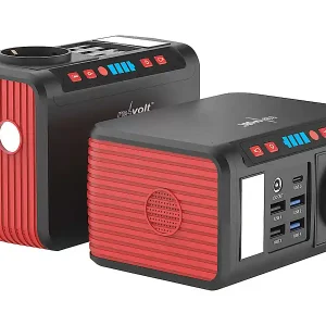 Schneller Versand Akku Powerbank mit 220VAC Konverter 120W und 24Ah Lithium-Akku und USB-Ladegerät