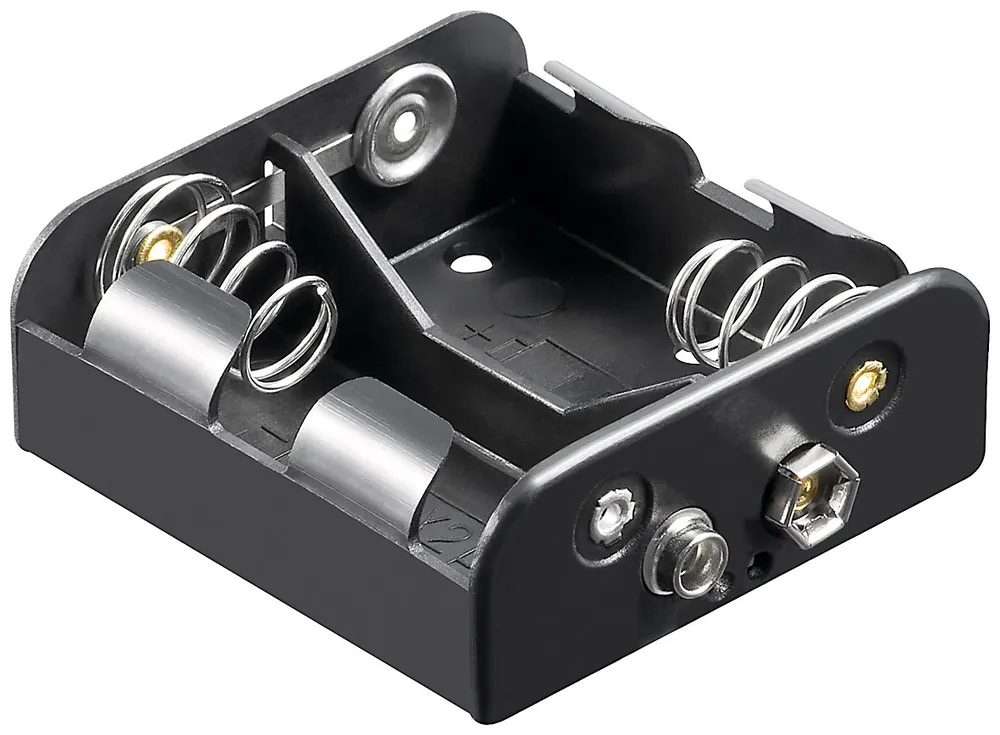 Kostenfreie Lieferung Batteriehalter für 2x Baby C-Zelle UM2 LR14 HR14 FR14 mit Druckknopfanschluss