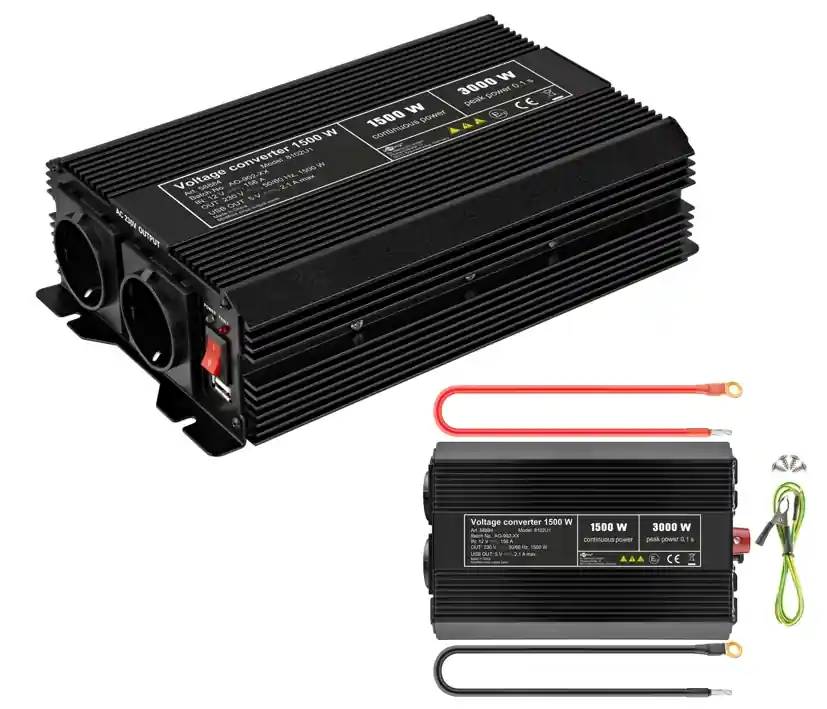 Markenware DCAC Wechselrichter 12V auf 230V 1500W Dauer Peak 3000W mod.Sinus
