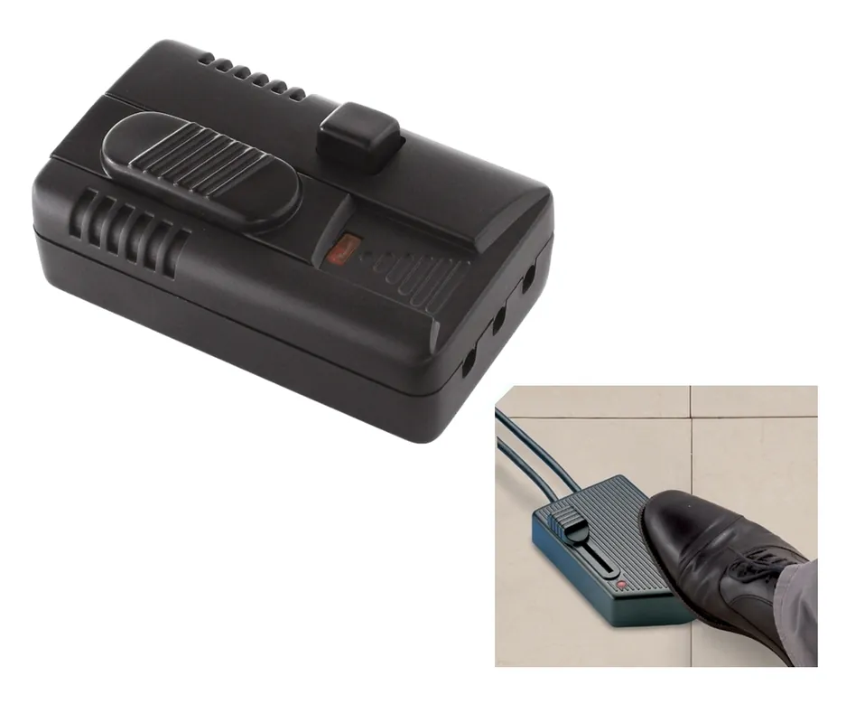 Dimmer Kabeldimmer Schiebedimmer Fußdimmer 230V bis zu 300W belastbar Schwarz Garantierte Lieferung