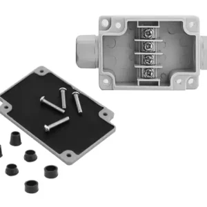 Ausverkauf IP65 Kabelverteiler mit 4-Klemmen und 2xKabelverschraubungen 61x41x24mm