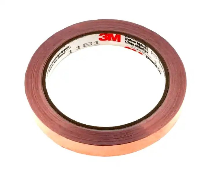 Kupferfolie 12mm breit selbstklebend - L 16,5m - D 0,066mm - mit Leitkleber Mega-Angebot