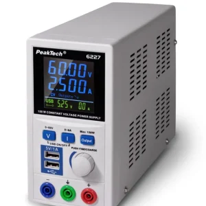 Kracherpreis Labornetzgerät 0-60V 6A Labornetzteil mit 2xLED-Display Blau 2xUSB P6227