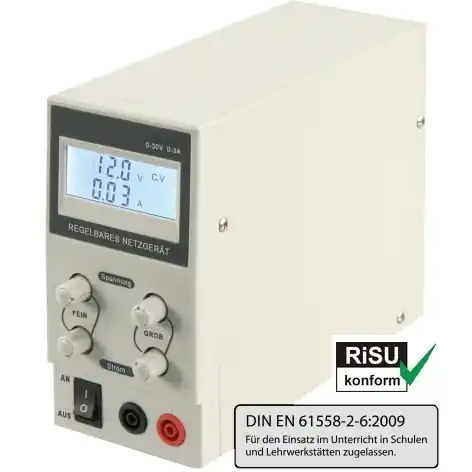 Labornetzgerät RiSU Labornetzteil 0-30V 3A mit 2xLCD Must-Have