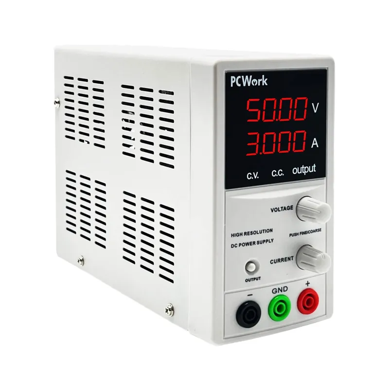 Sichere Zahlung Labornetzteil 0-50V 3A 150W mit 2-fach LED-Anzeige mit 4mm Sicherheitsbuchsen Out schaltbar