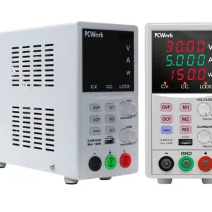 Preisreduziert Labornetzteil 0-50V 6A 150W mit 3-fach LED-Anzeige mit 4mm Sicherheitsbuchsen