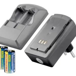Ladegerät für Li-ION Akkus inkl 2x CR123A Akkus Fotobatterie-Ladegerät Top-Qualität