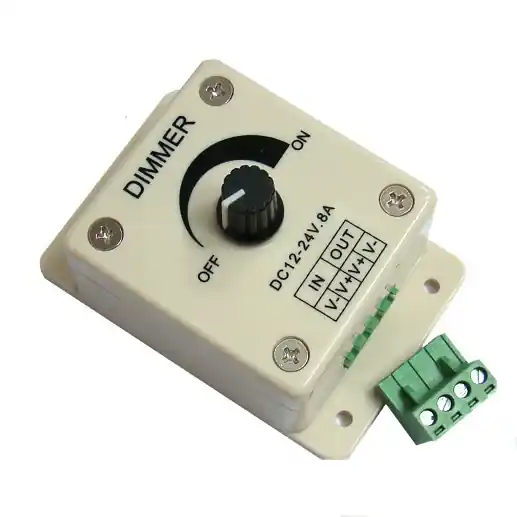 LED Dimmer bis 8A Eingang 12V oder 24V PWM bis 100W Kunststoff Expressversand