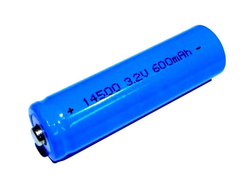 Kostenloser Rückversand Lithium Akku 14500 3,2V 600mAh Mignon AA 50x14mm LI-ION