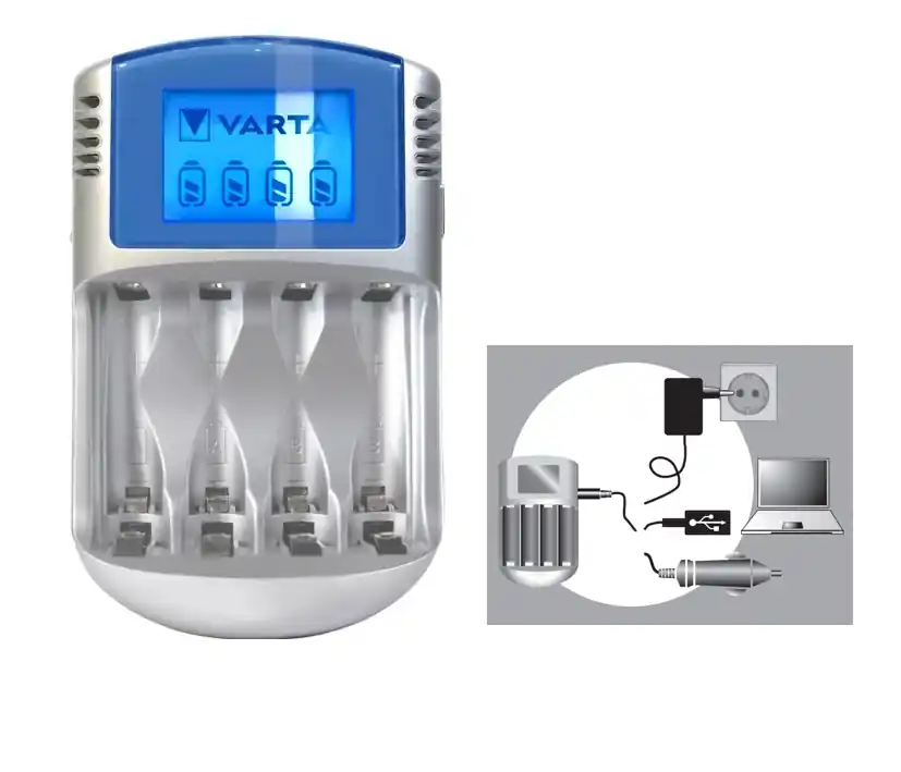 Micro Mignon Ladegerät Platz für 1-4 Akkus versorgbar über USB oder KFZ oder Netzteil Jetzt Zugreifen
