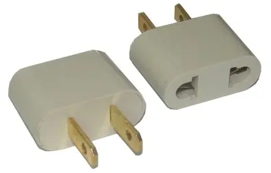 Reiseadapter 2pol Flach Univ USA auf Europa Neue Kollektion