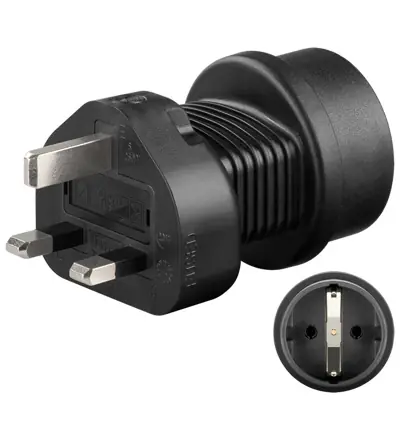Kostenloser Versand Reiseadapter England British UK GB Stecker auf 3pol Univ-Buchse Euro