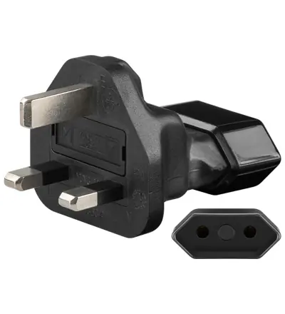Reiseadapter GB Stecker auf 2pol Univ-Kupplung Premium