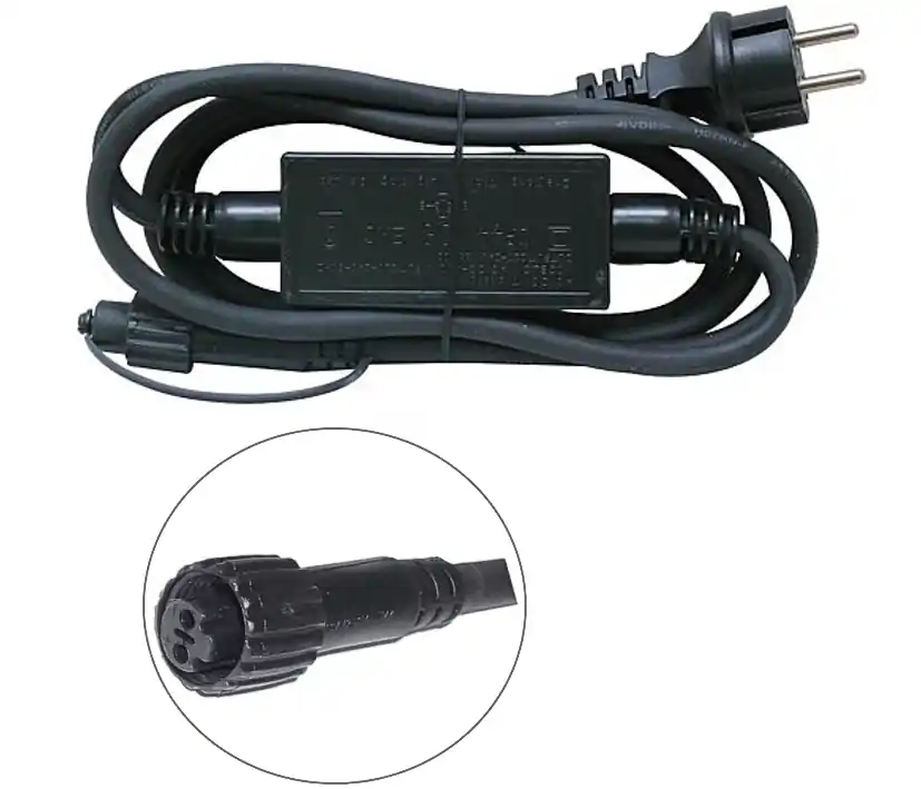 Super-Preis Trafo LED Ersatztrafo 220-240VDC bis 400W IP44 für Hochvolt LED Lichterketten Black