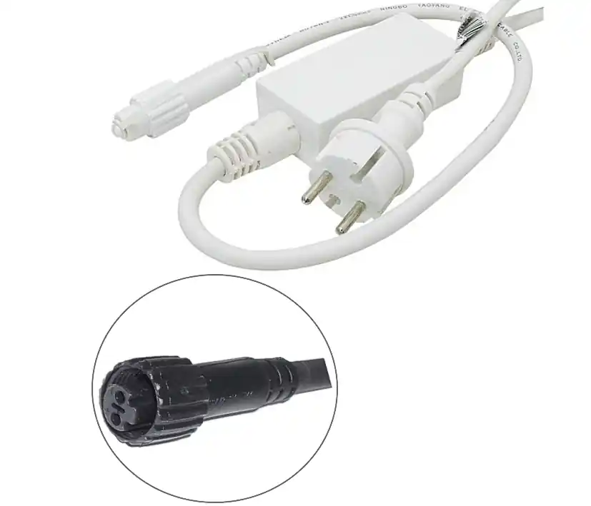 Letzte Chance Trafo LED Ersatztrafo 220-240VDC bis 400W IP44 für Hochvolt LED Lichterketten Weiss