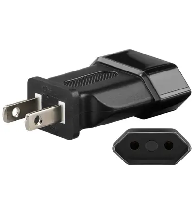 USA Adapter Reiseadapter flach 2pol USA auf Europa NEMA 1-15 Garantierte Lieferung