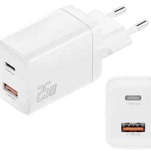 Super-Preis USB Netzteil USB-C Schnellladegerät 25W Ladegerät mit USB-C und USB-A PD25