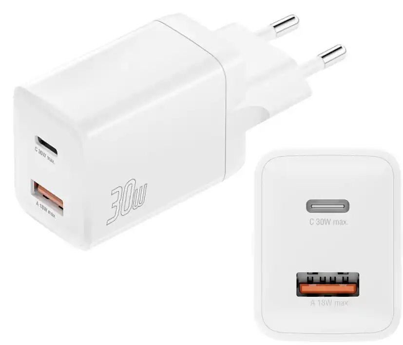 Sonderaktion USB Netzteil USB-C Schnellladegerät 30W Ladegerät mit USB-C und USB-A PD30