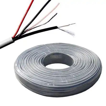 Knallerangebot 200m Kamerakabel Multikabel 1x Koax und 4x Einzeladern Bund Hellgrau