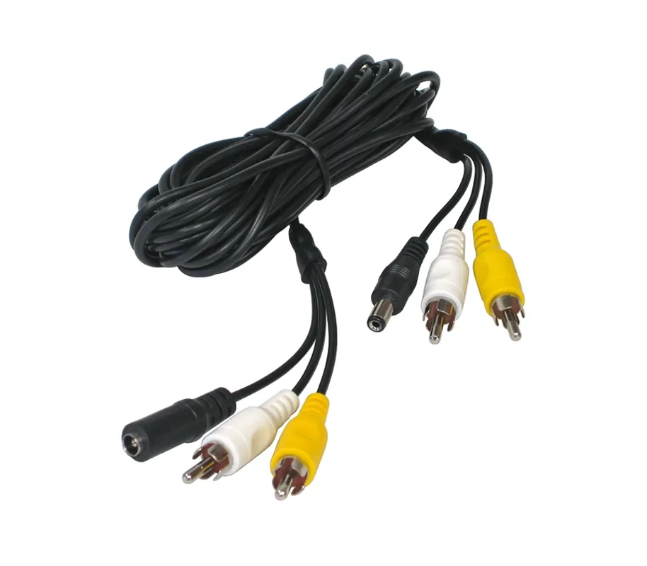 Saisonangebot 20m Multikabel mit 4x Cinchstecker + Hohlsteckerverlängerung 5,5x2,1mm