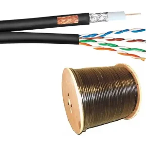 250m Koaxkabel Multikabel 1x Koax RG59 + LAN CAT5e Netzwerkkabel Trommel Schwarz Meistverkauft