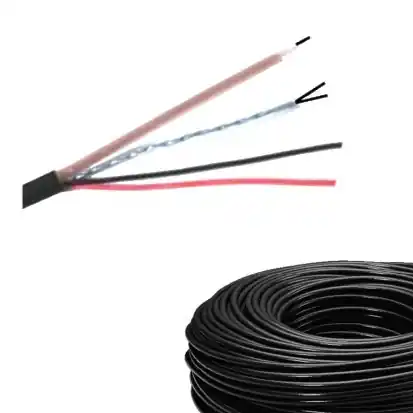Mengenrabatt 25m Kamerakabel Kombikabel 1xKoax+2x0,7qmm+2xRS485 Data Schwarz Restposten
